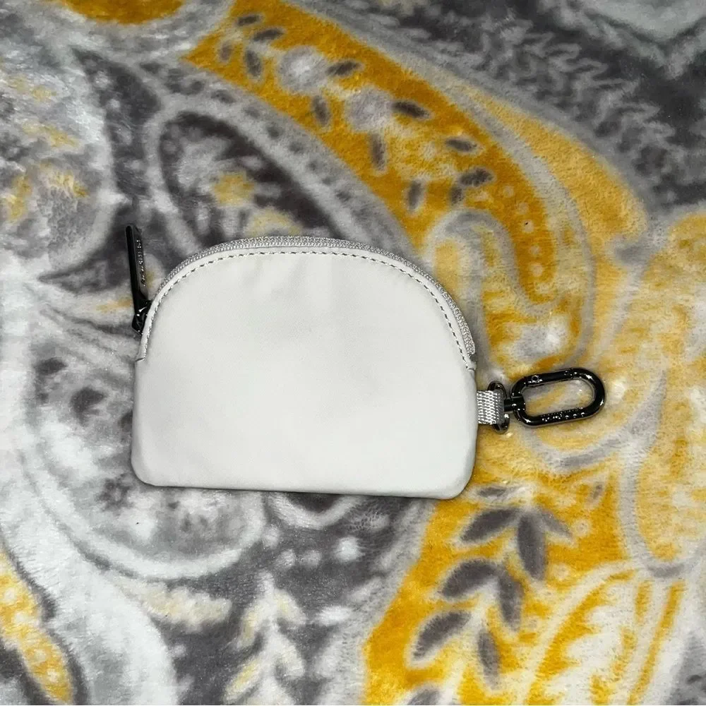 Lululemon white opal keychain card pouch card holder